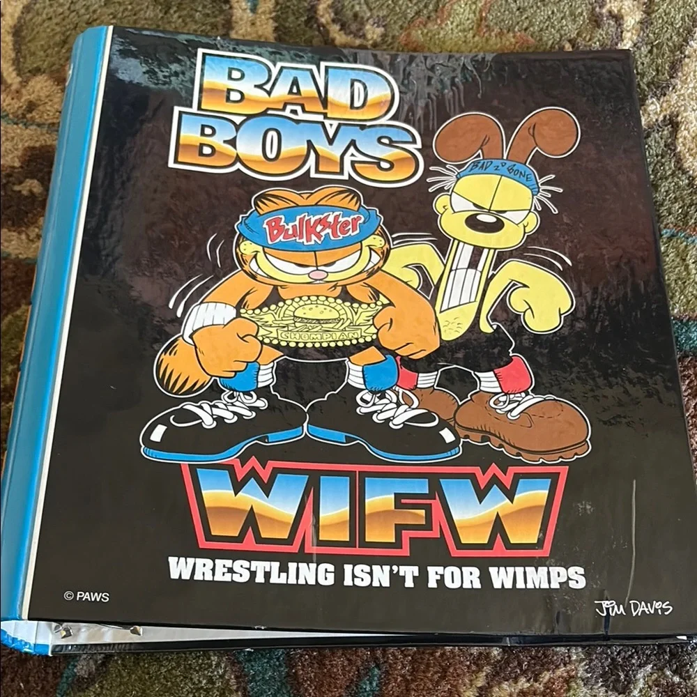 1999 Garfield Folder WWF WWE AEW WCW